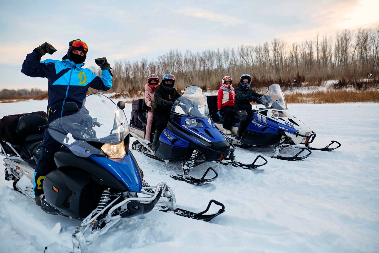 Покататься на снегоходах в пригороде Омска. Клуб SnegoProkat